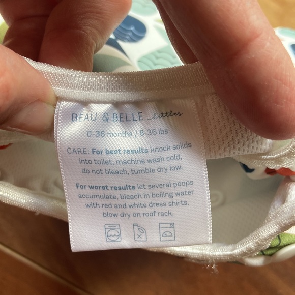 Beau + Belle Swim Diaper Cover 9-12m - Picture 4 of 7